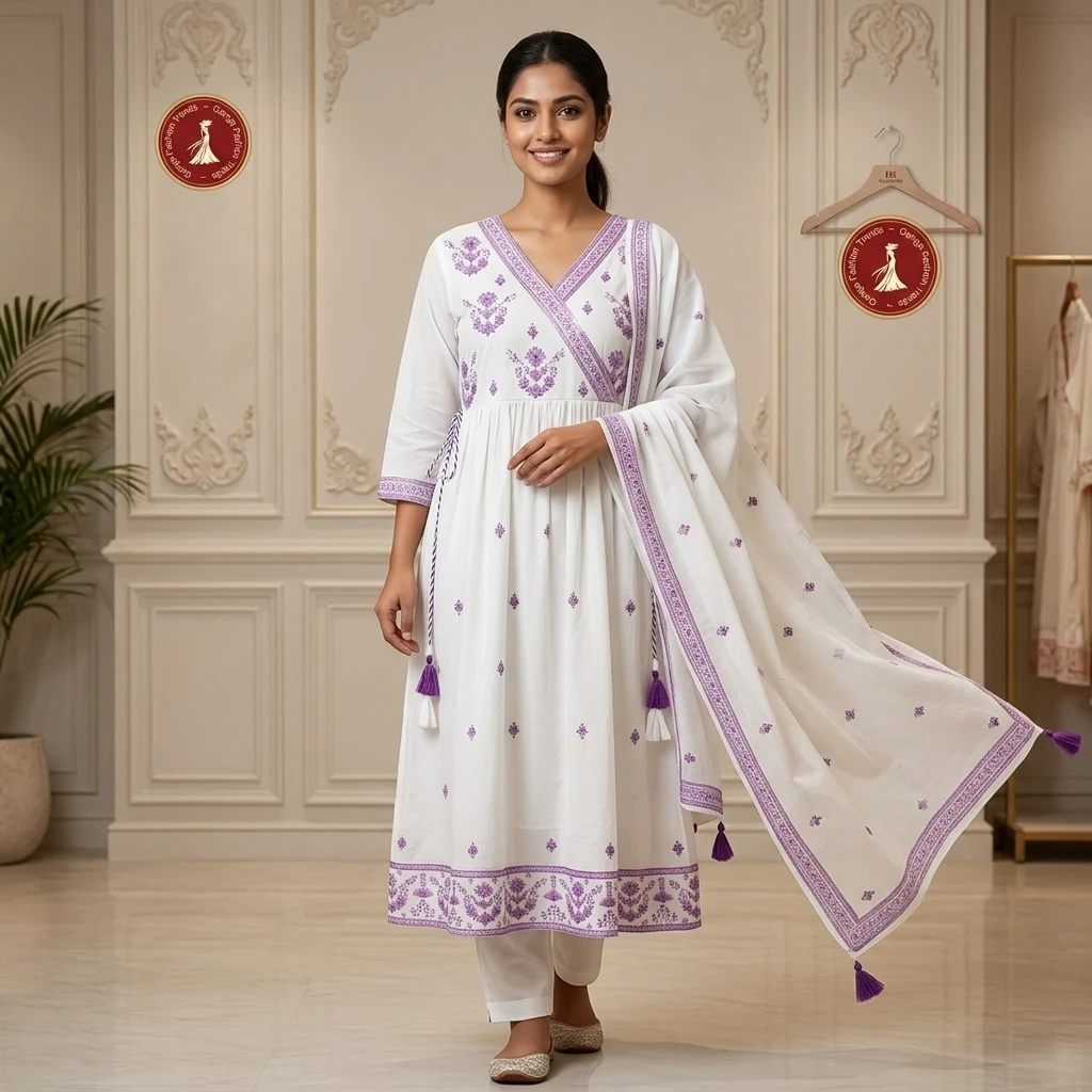 lavender-noor-white-cotton-salwar-suit-set